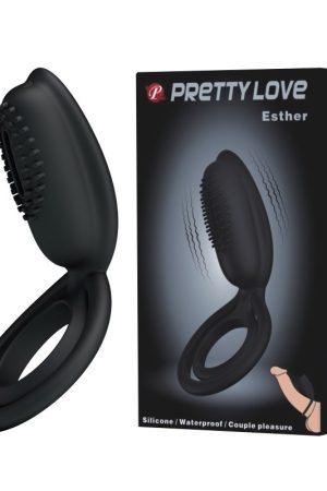 Pretty Love Esther – Vibrating Dual Cock & Ball Ring