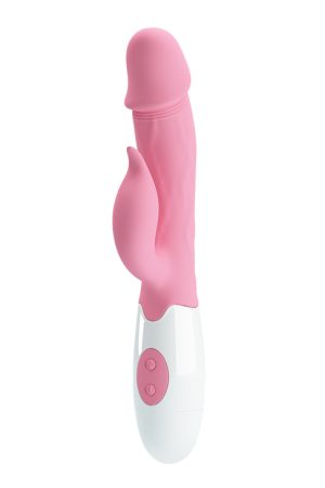 30 Function Rechargeable Rabbit Vibrator – Dual Motor Pink