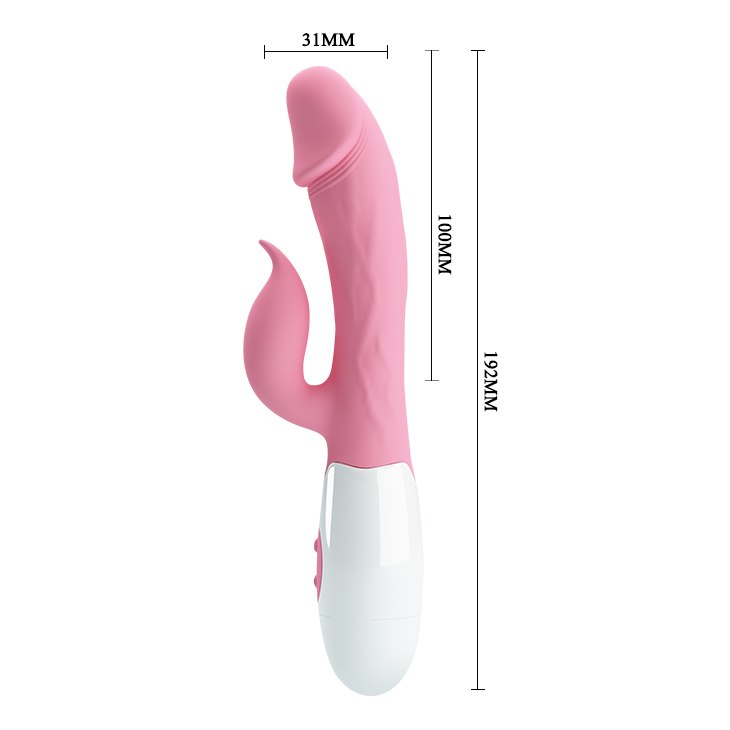 30 Function Rechargeable Rabbit Vibrator – Dual Motor Pink - Image 5
