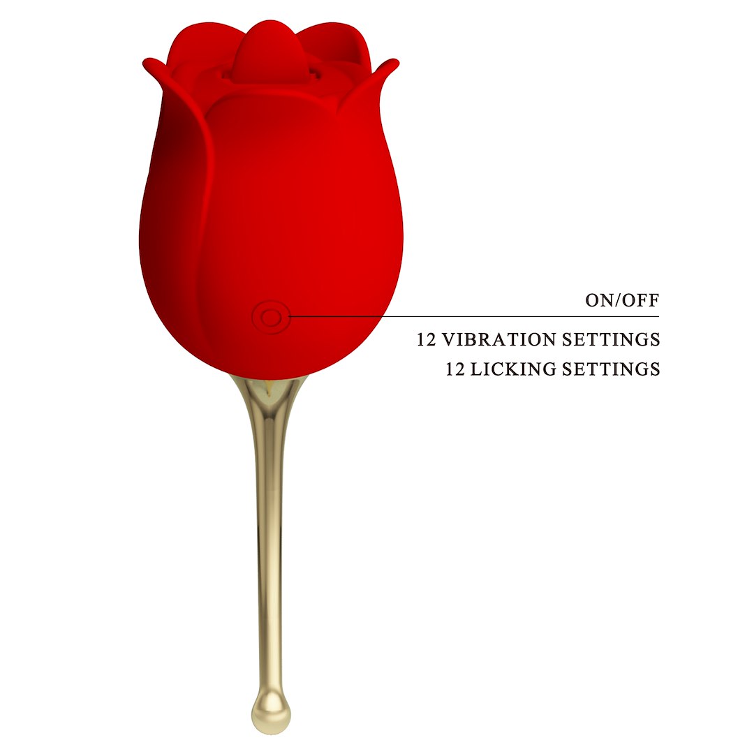 Rose Lover Licking Vibrator – Silky Silicone Flower - Image 4