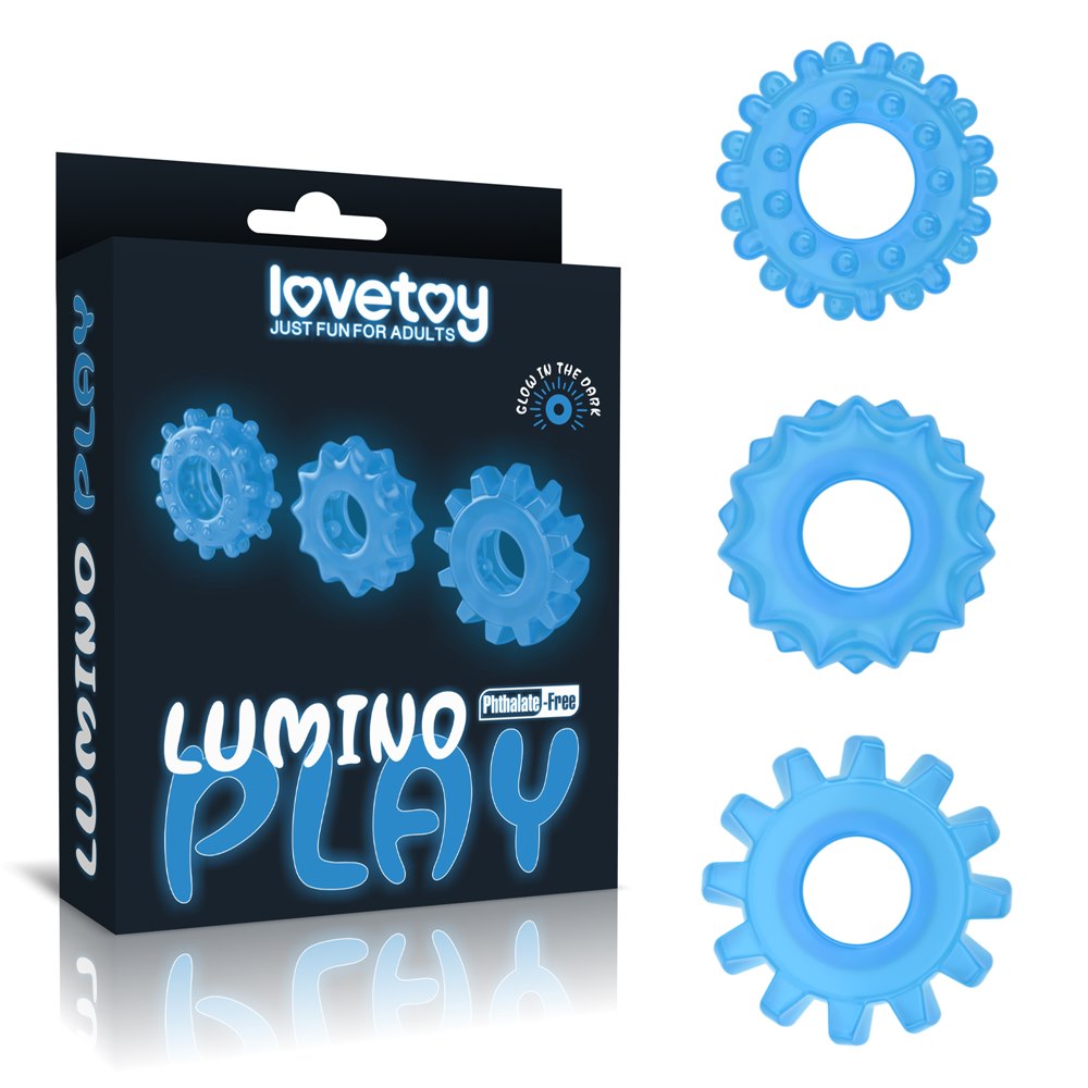 Lumino Play Blue – Φωσφορίζον Δαχτυλίδι Πέους