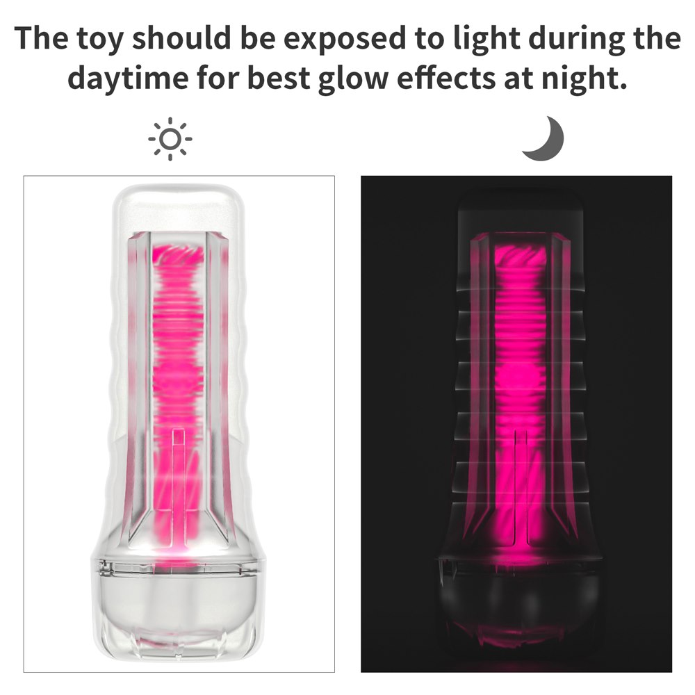 Lumino Play Pink Glow – Luminous Sleeve Masturbator - Image 8