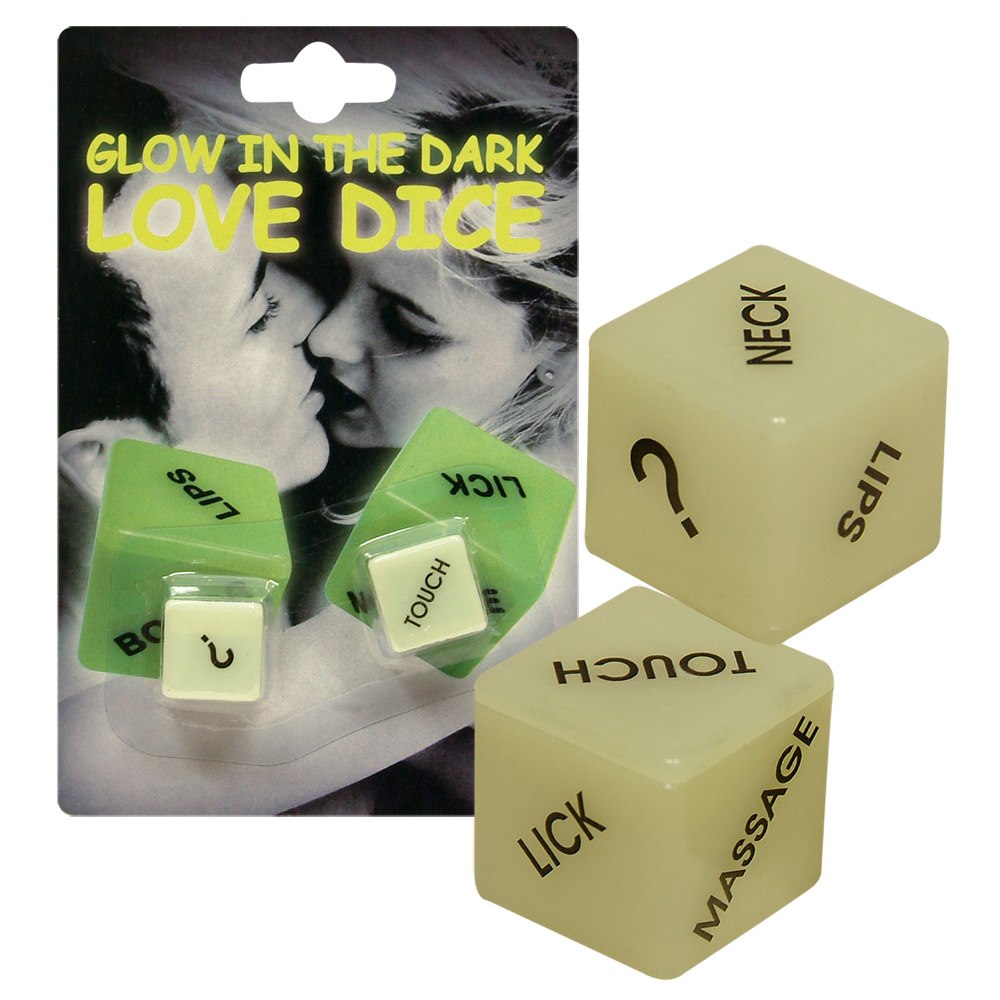 Ecstasy Dice – Glow in the Dark Sex Dice (2 Pieces)