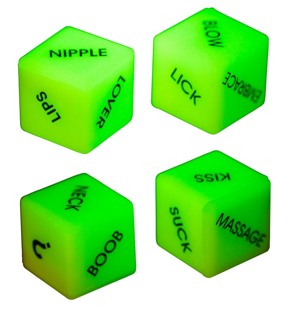 Ecstasy Dice – Glow in the Dark Sex Dice (2 Pieces) - Image 3