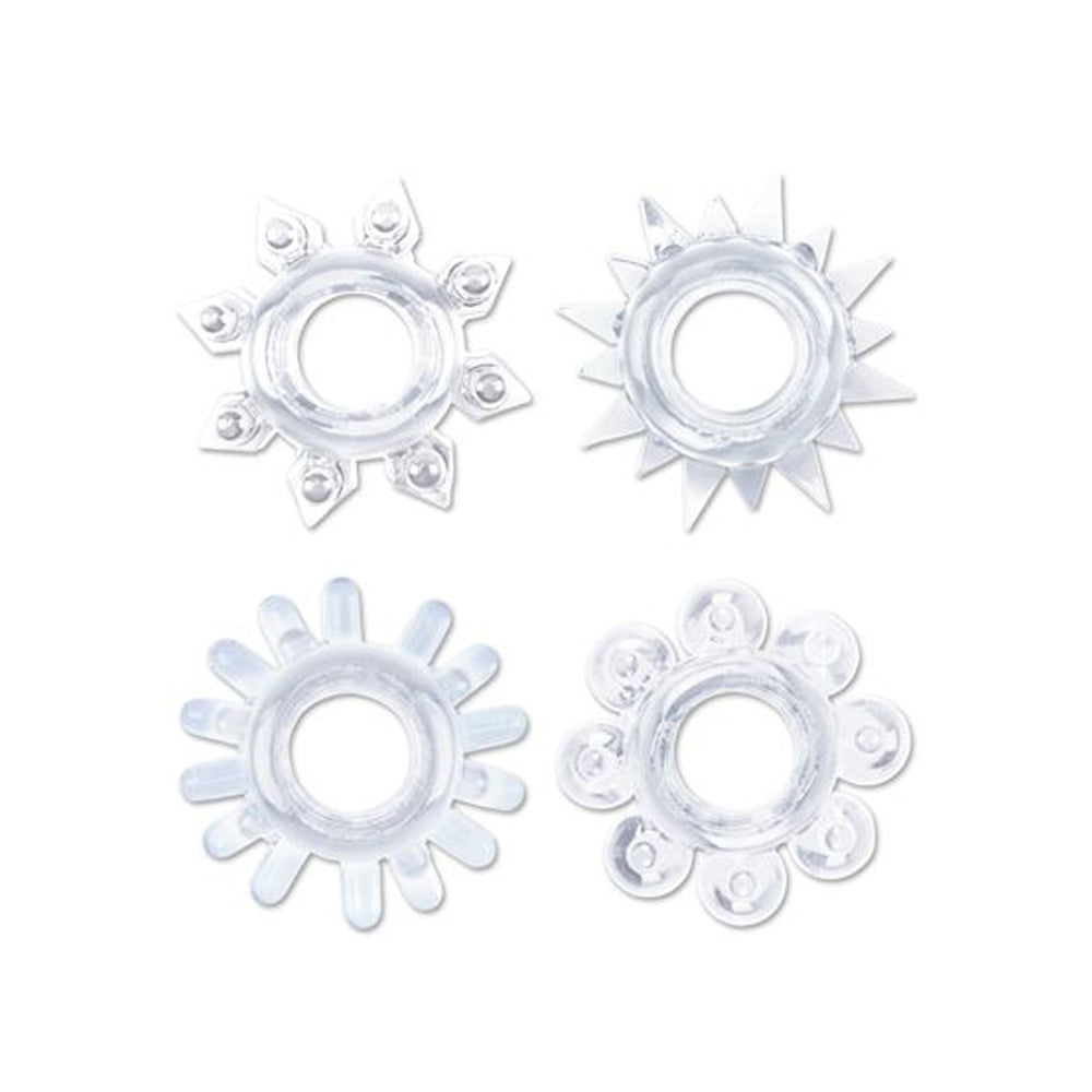 Crystal Rings – Σετ 4 Ελαστικά Δαχτυλίδια Πέους - Image 6