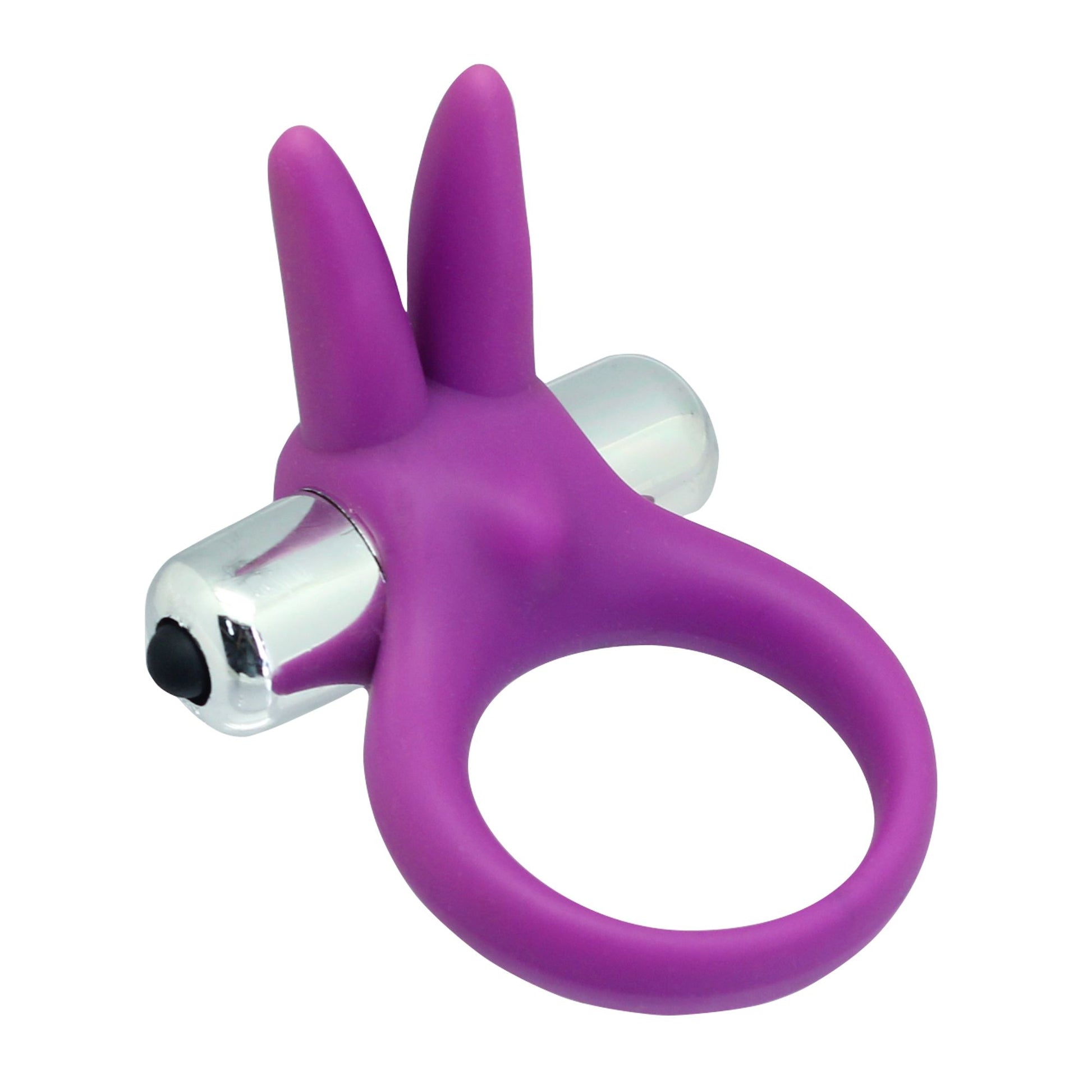 Silicone Rabbit Cock Ring – Vibrating Stretchy Ring for Couples