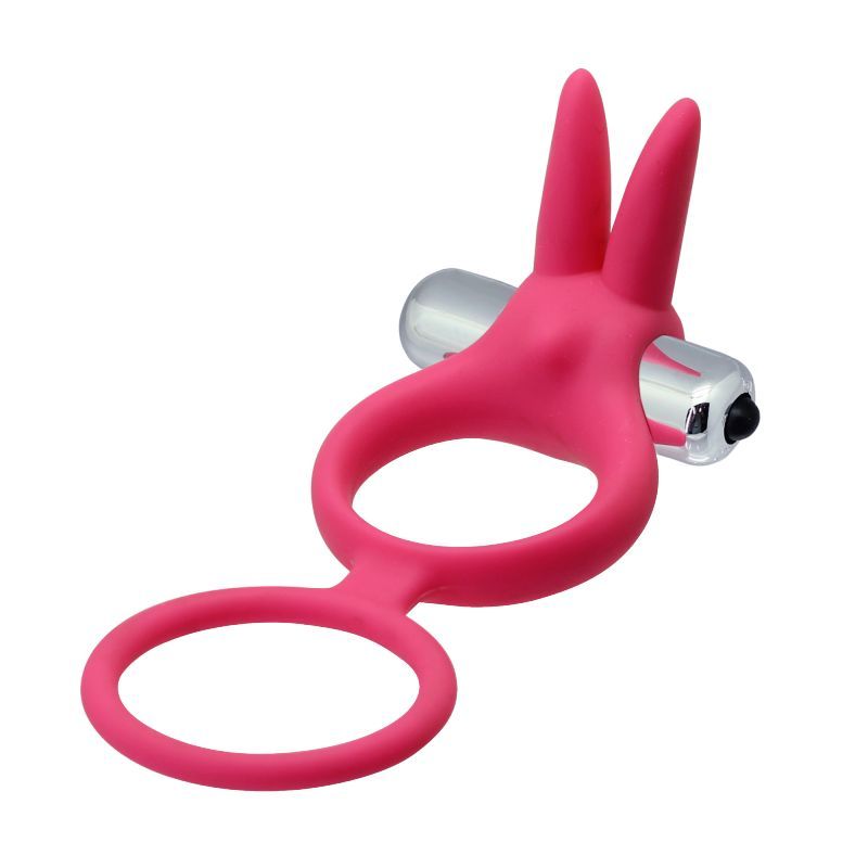 Διπλό Δαχτυλίδι Σιλικόνης με Δόνηση Rabbit - Image 2