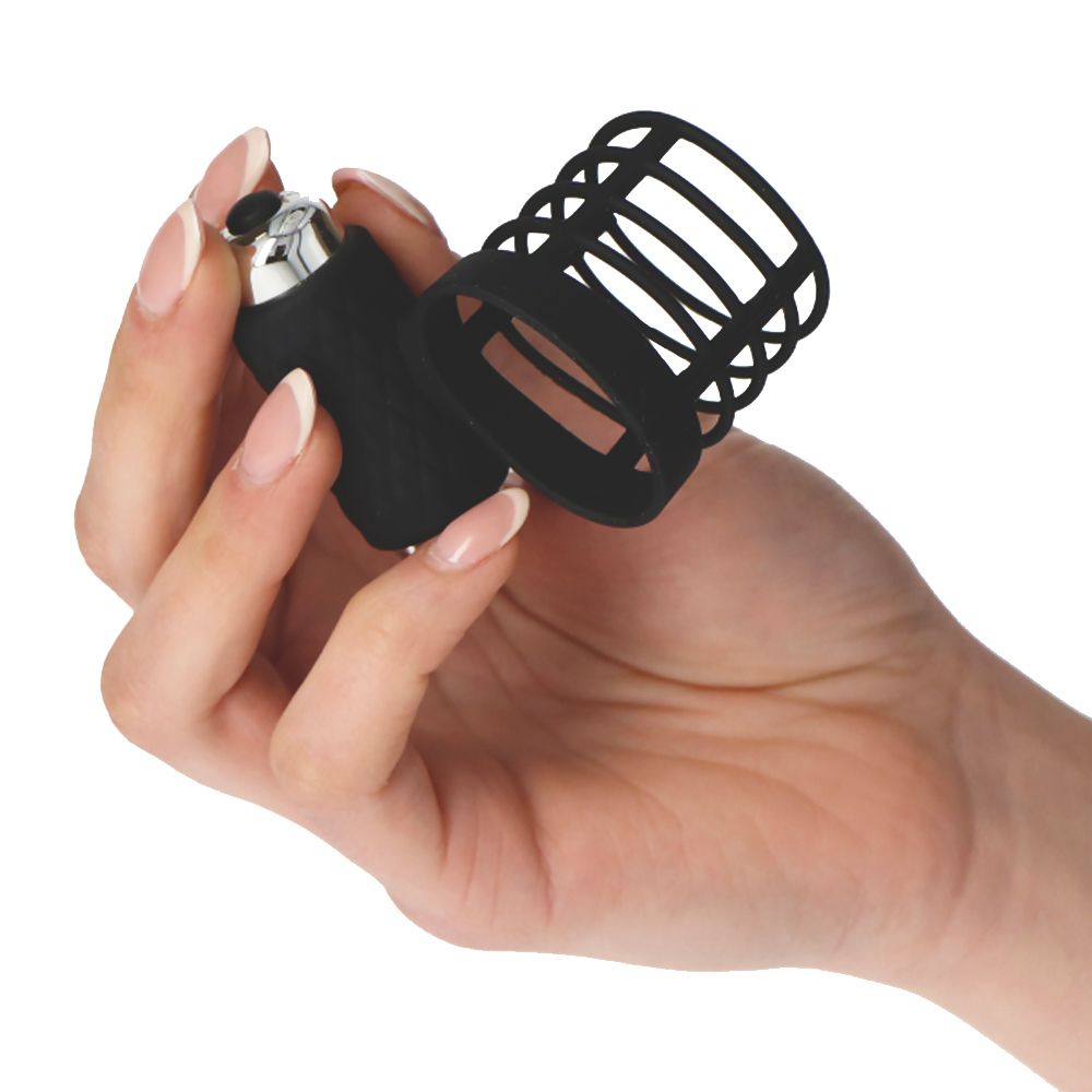 Ergonomic Cage Vibrating Cock Ring 8cm