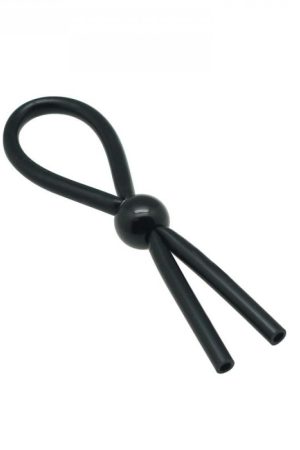 Pleasure Noose Adjustable Cock Ring – Medical Silicone Black