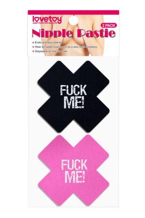 Fuck Me Nipple Covers – Cross-Shaped Pasties 4pcs