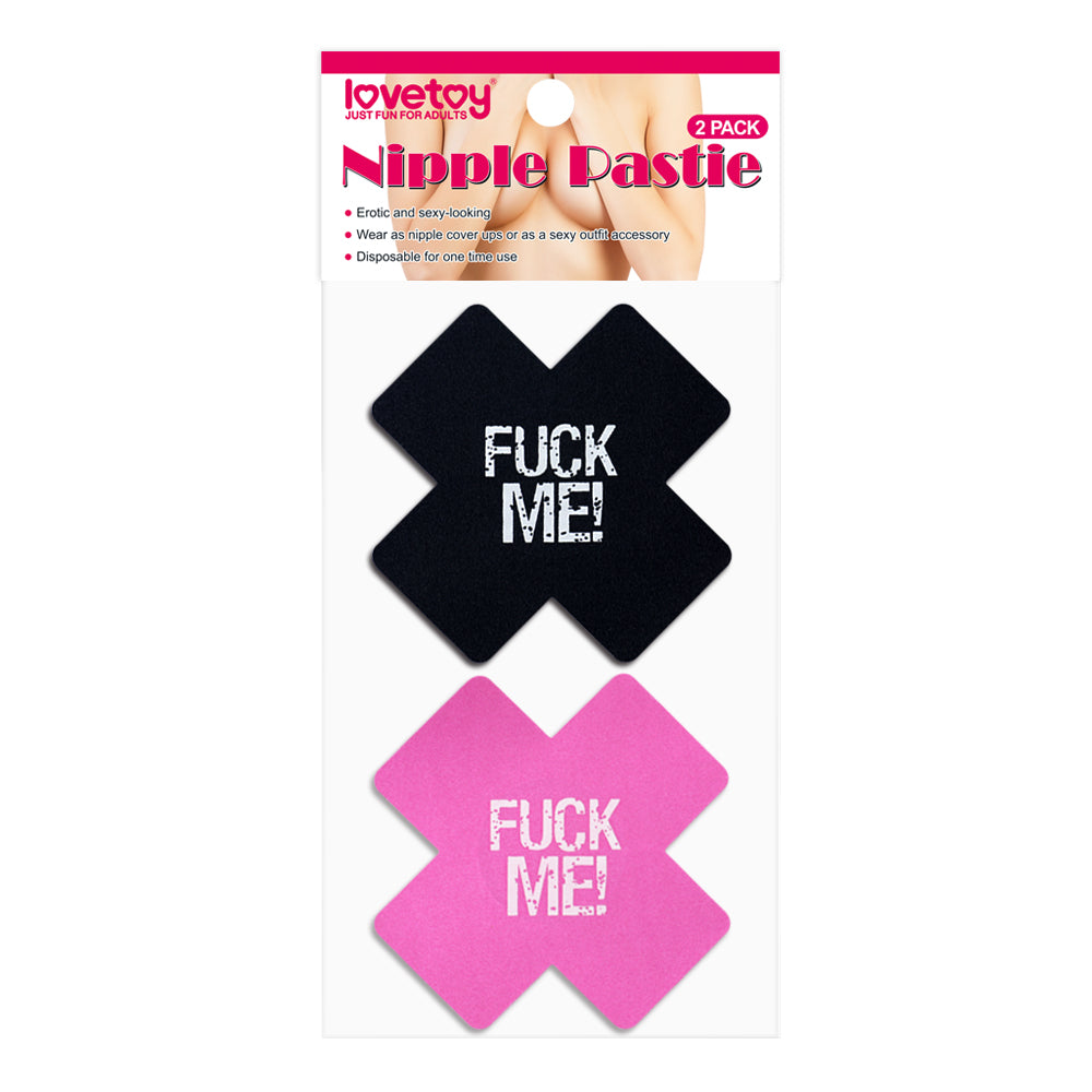Fuck Me Nipple Covers – Cross-Shaped Pasties 4pcs