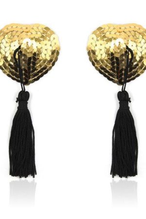 Toyz4Lovers Fetish Art – Sparkling Heart-Shaped Nipple Tassels 5.5cm