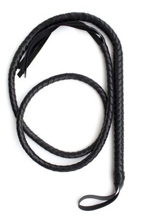 Fetish Art Indy Whip – Black Faux Leather BDSM Whip