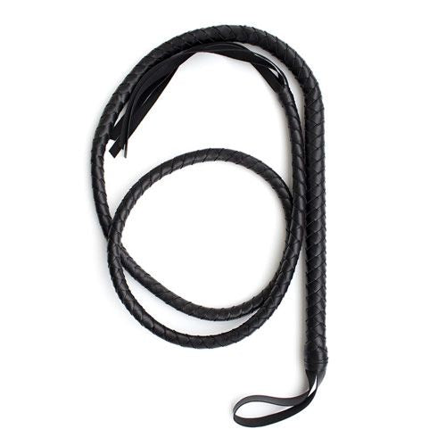 Fetish Art Indy Whip – Black Faux Leather BDSM Whip