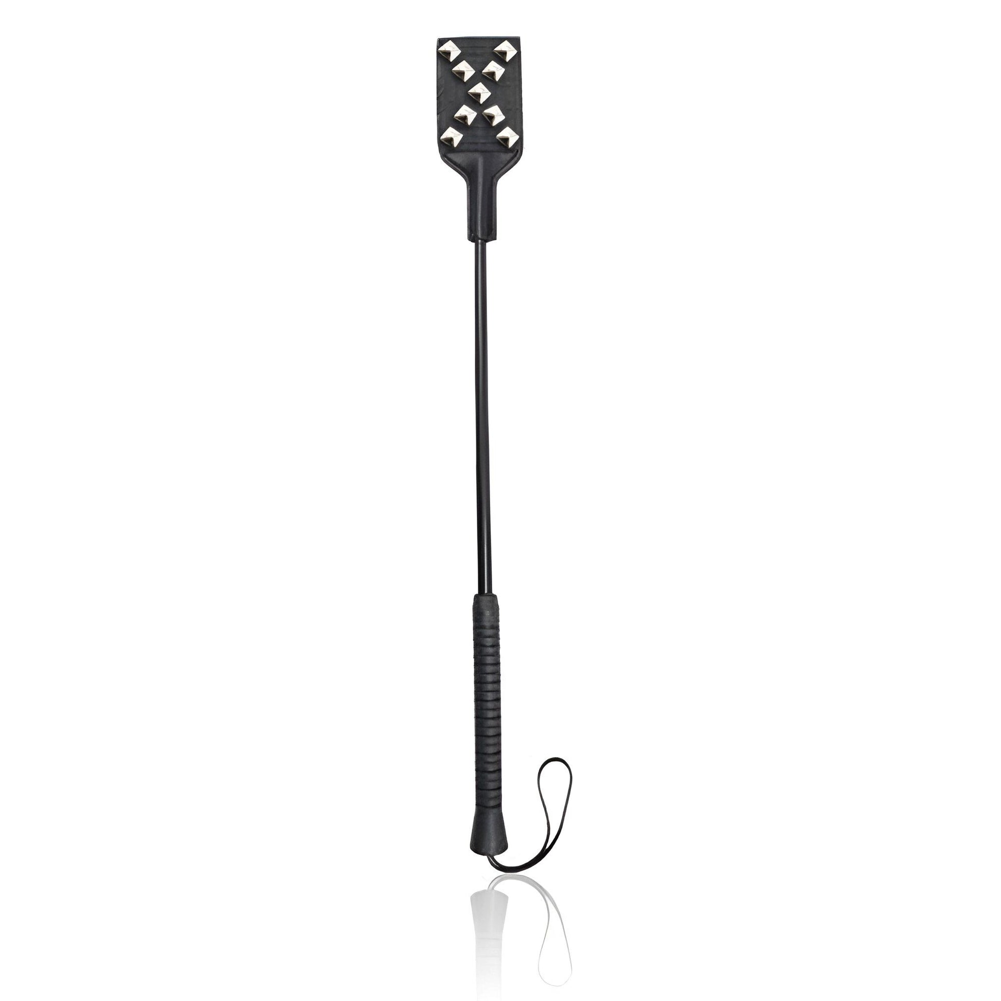 Faux Leather Riding Crop 53cm – Black Spanking Paddle with Studs
