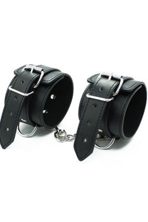 Fetish Art Black Cuffs – Eco-Leather Wrist or Ankle Cuffs