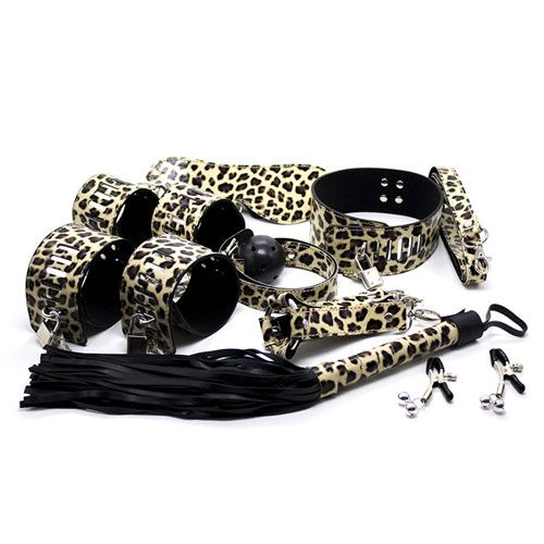 Fetish Art Kit – 8-Piece Leopard Bondage Set