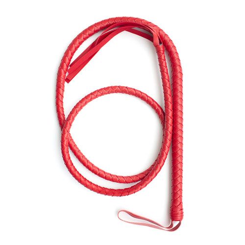 Indy Whip Red – Classic 210cm Faux Leather BDSM Whip