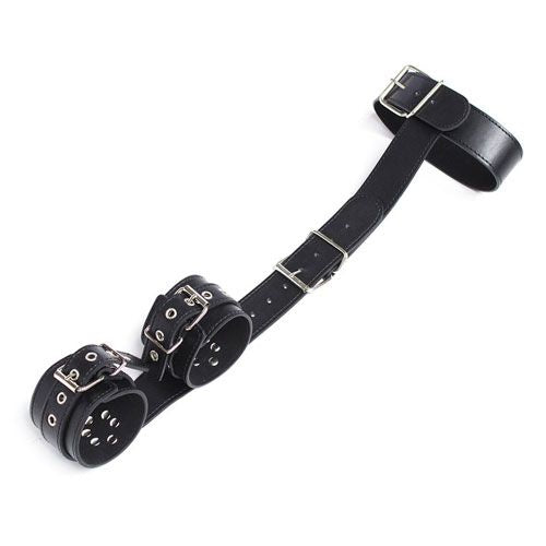 Toyz4Lovers Easy Back – Black Collar and Back Cuff Restraint Set