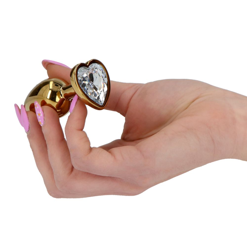 Gold Anal Plug Heart – Πρωκτικό Plug με Καρδιά
