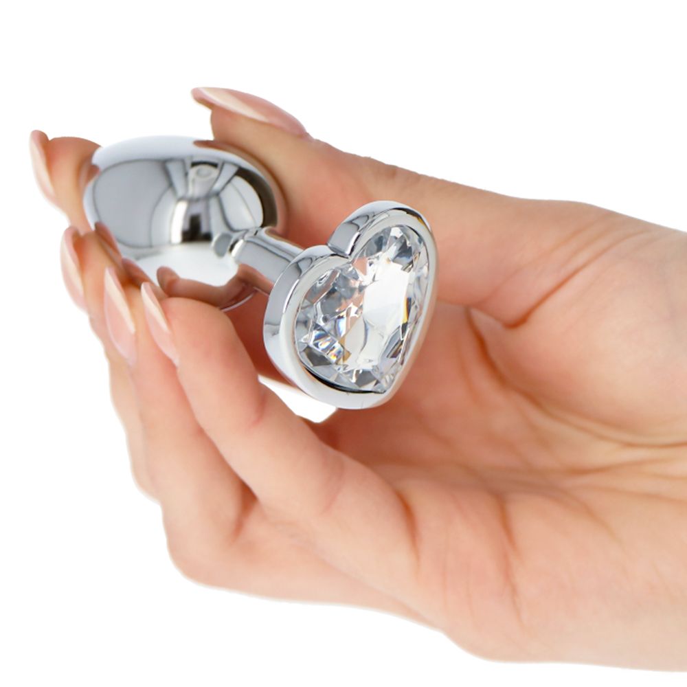 Heart Plug – Μεταλλικό Anal Plug με Κρύσταλλο Καρδιά