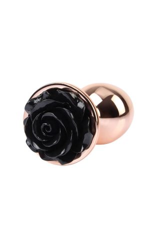 Evil Rose S – Luxury Metal Anal Plug in Black & Gold