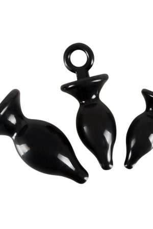 Anal Plug Combo – Set of 3 Graduated Anal Plugs (Black)