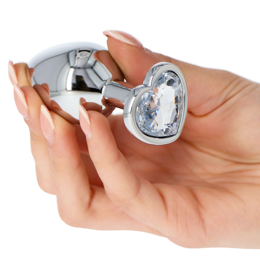 Heart Plug – Aluminum Anal Plug with Heart-Shaped Jewel