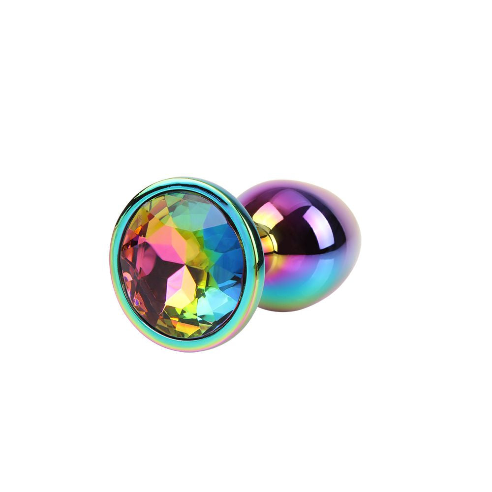 Μεταλλικό Πρωκτικό Plug Rainbow Gem S – 7.1cm