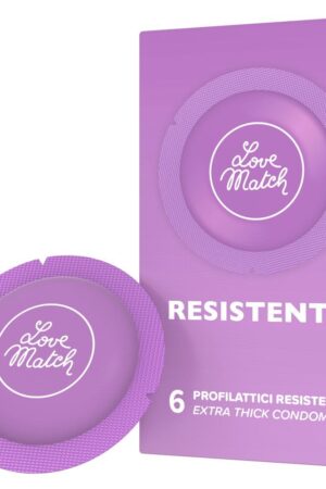 Love Match Resistente – Extra Safe Condoms (6 Pieces)