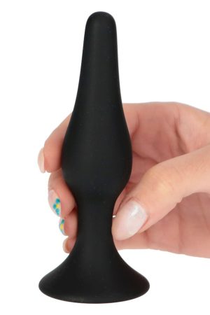Silicone by T4L Anal Bottle Plug with Suction Cup – Black 12.5cm