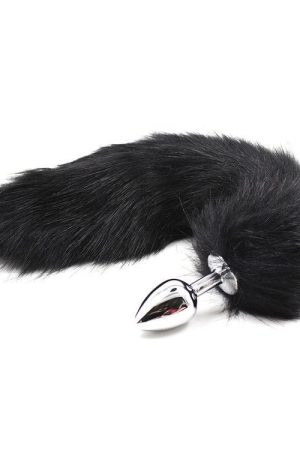 Toyz4Lovers Fetish Art – Steel Anal Plug with Long Faux Fur Tail 7cm