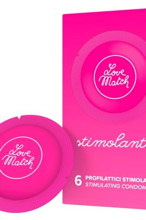 Love Match Stimulant L/XL – Stimulating Ribbed & Dotted Condoms 6pcs