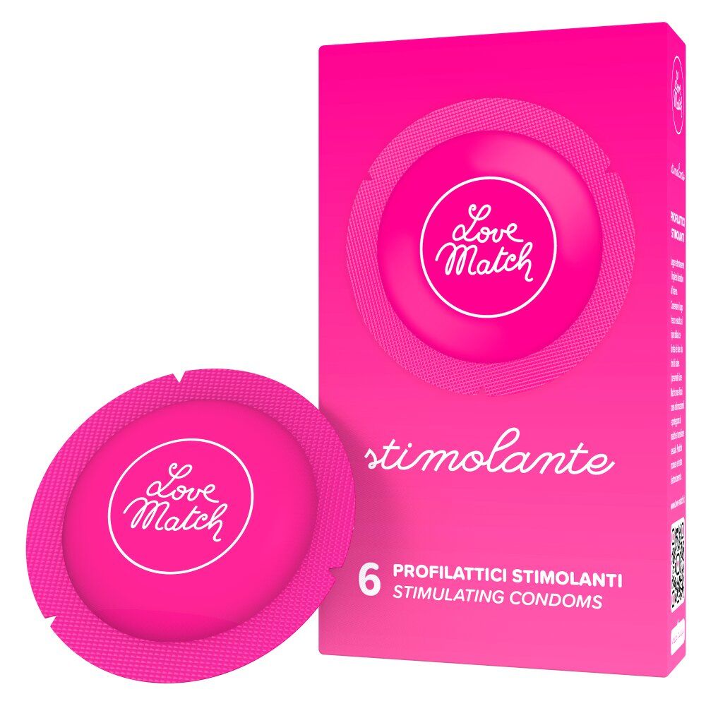 Love Match Stimulant L/XL – Stimulating Ribbed & Dotted Condoms 6pcs
