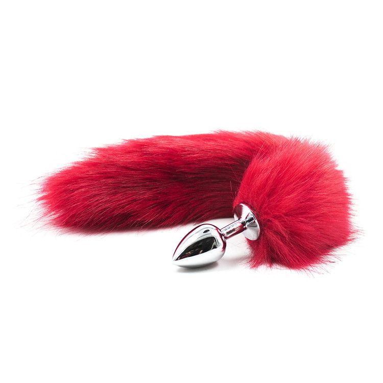 Toyz4Lovers Fetish Art – Μεταλλικό Πρωκτικό Plug με Κόκκινη Ουρά 7cm