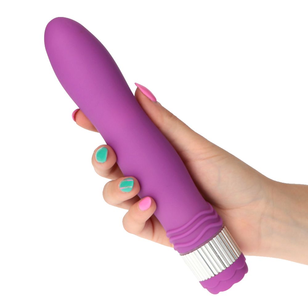Neon Violet Vibe – 21.6cm Long Vibrator with PU Coating