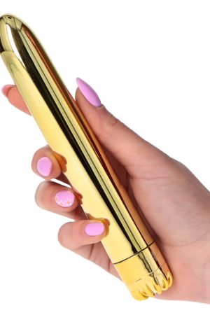 Gold Metallic Vibrator – Elegant Multiprogram Dildo for Deep Penetration
