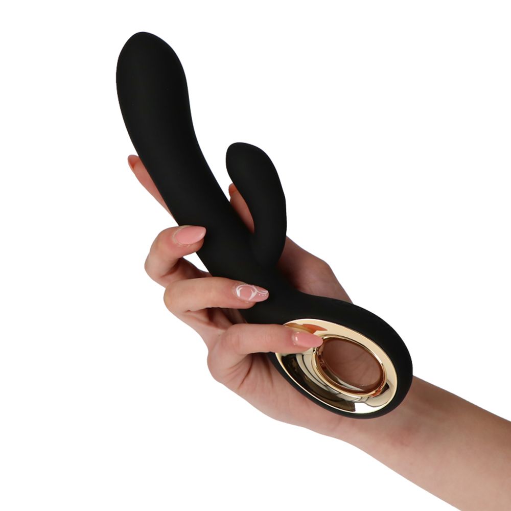 Επαναφορτιζόμενος Δονητής Rabbit Twin Touch Black – 24cm