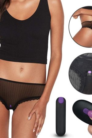 Spicy Vibes – Lace Thong with Remote Control Bullet Vibrator