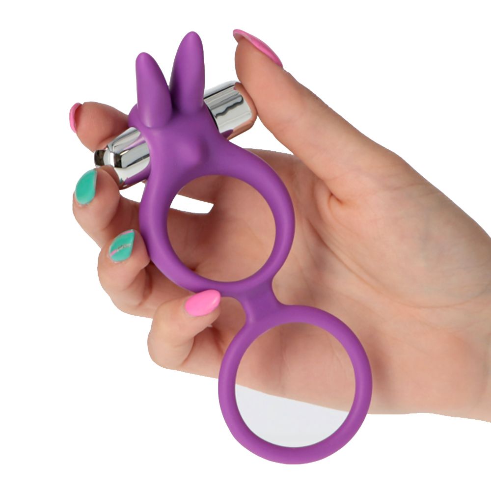 Rabbit Dual Ring – Ελαστικό Διπλό Ring Σιλικόνης με Δόνηση - Image 2