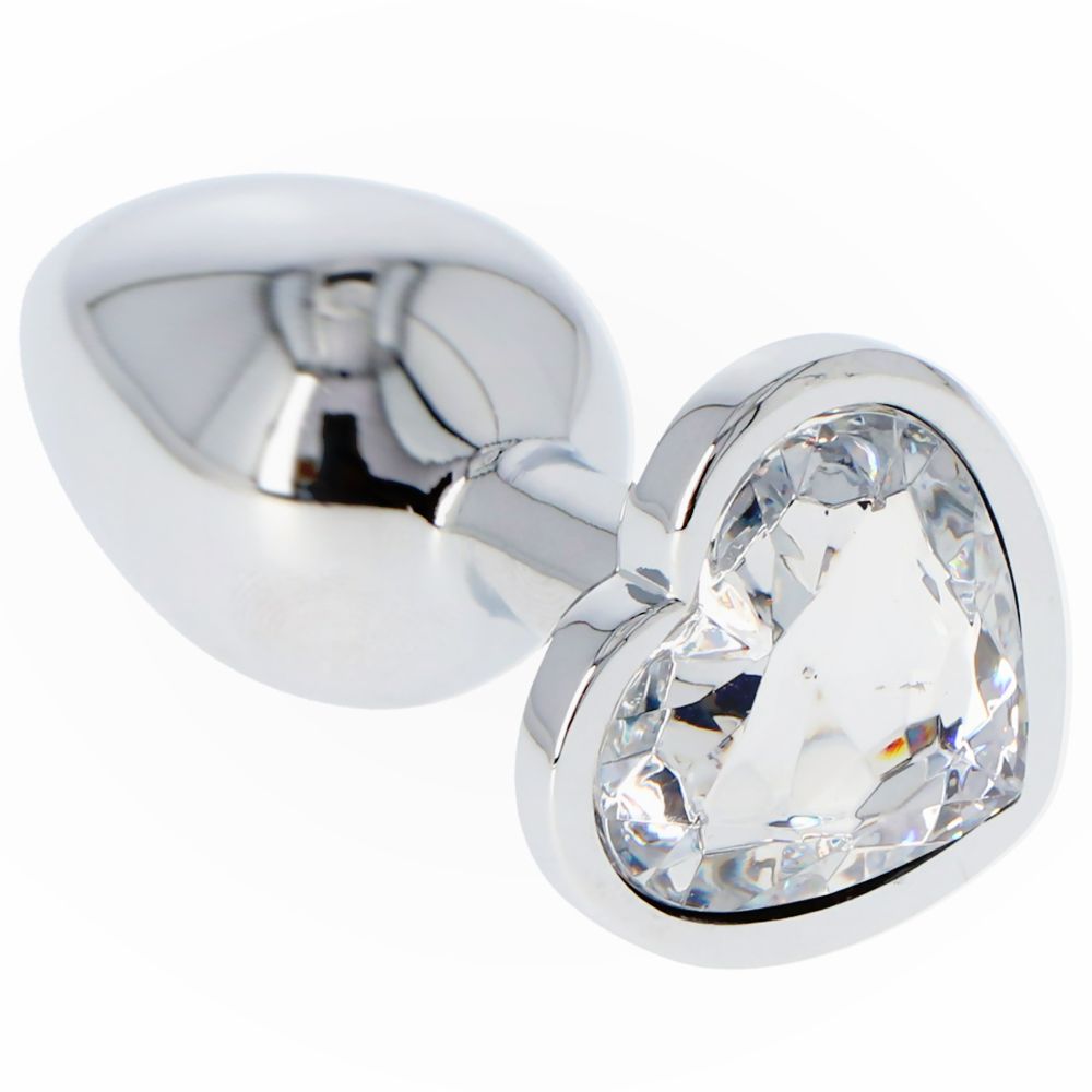 Heart Plug – Μεταλλικό Anal Plug με Κρύσταλλο Καρδιά - Image 2
