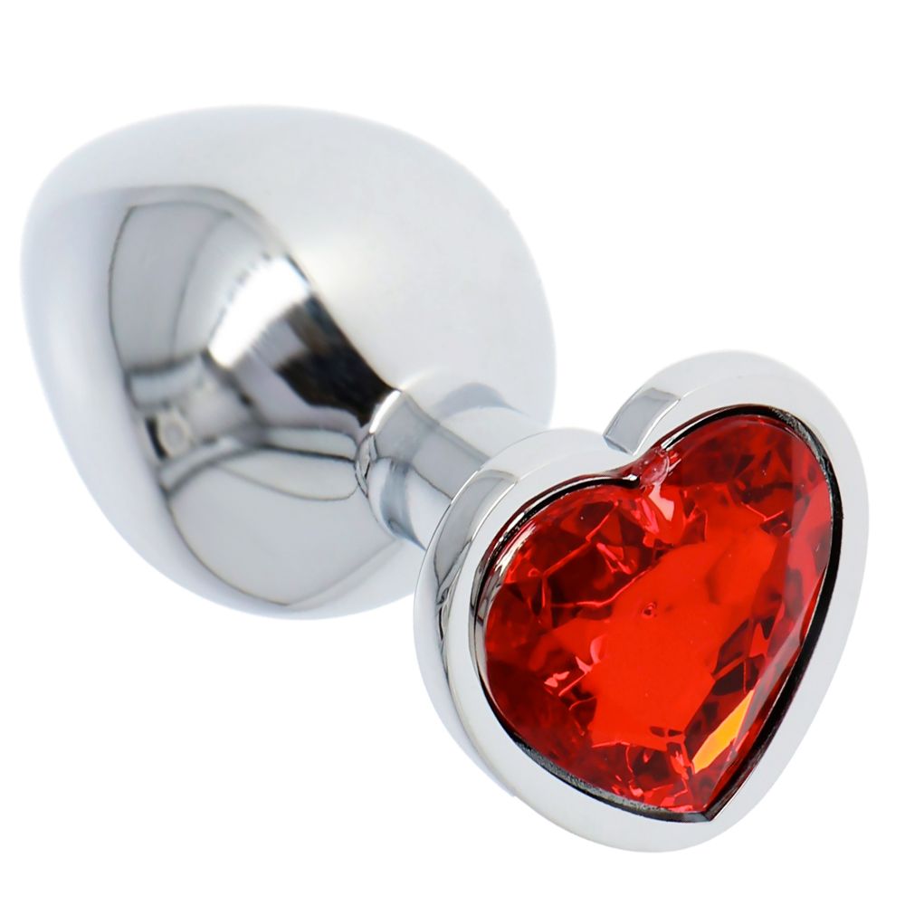 Toyz4Lovers Heart Plug – Aluminum Heart Jewel Anal Plug 7cm - Image 2