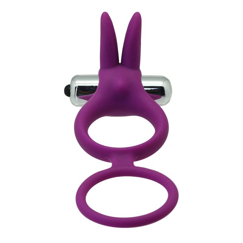 Rabbit Dual Ring – Ελαστικό Διπλό Ring Σιλικόνης με Δόνηση - Image 3