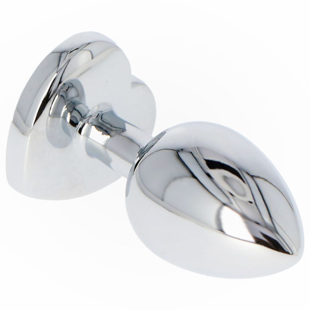 Heart Plug – Μεταλλικό Anal Plug με Κρύσταλλο Καρδιά - Image 4