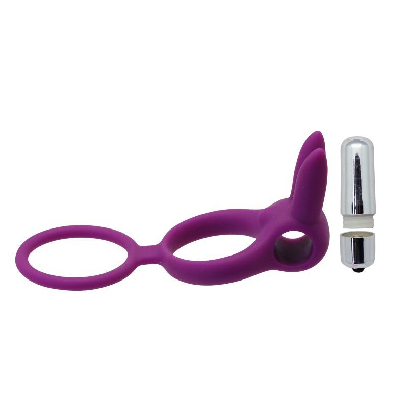 Rabbit Dual Ring – Ελαστικό Διπλό Ring Σιλικόνης με Δόνηση - Image 5