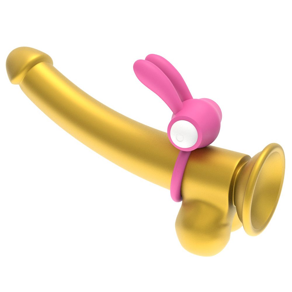 Power Clit Vibrating Silicone Cock Ring Pink - Image 3