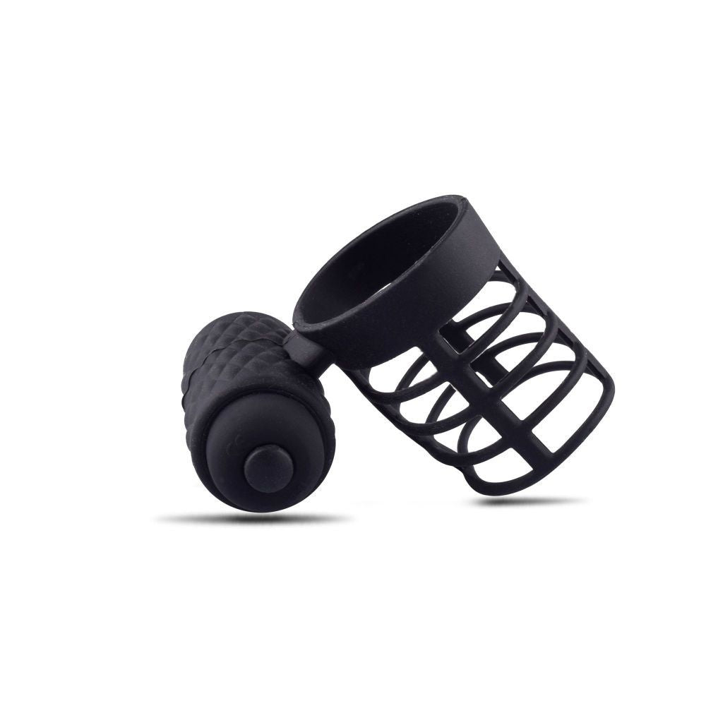 Ergonomic Cage Vibrating Cock Ring 8cm - Image 2