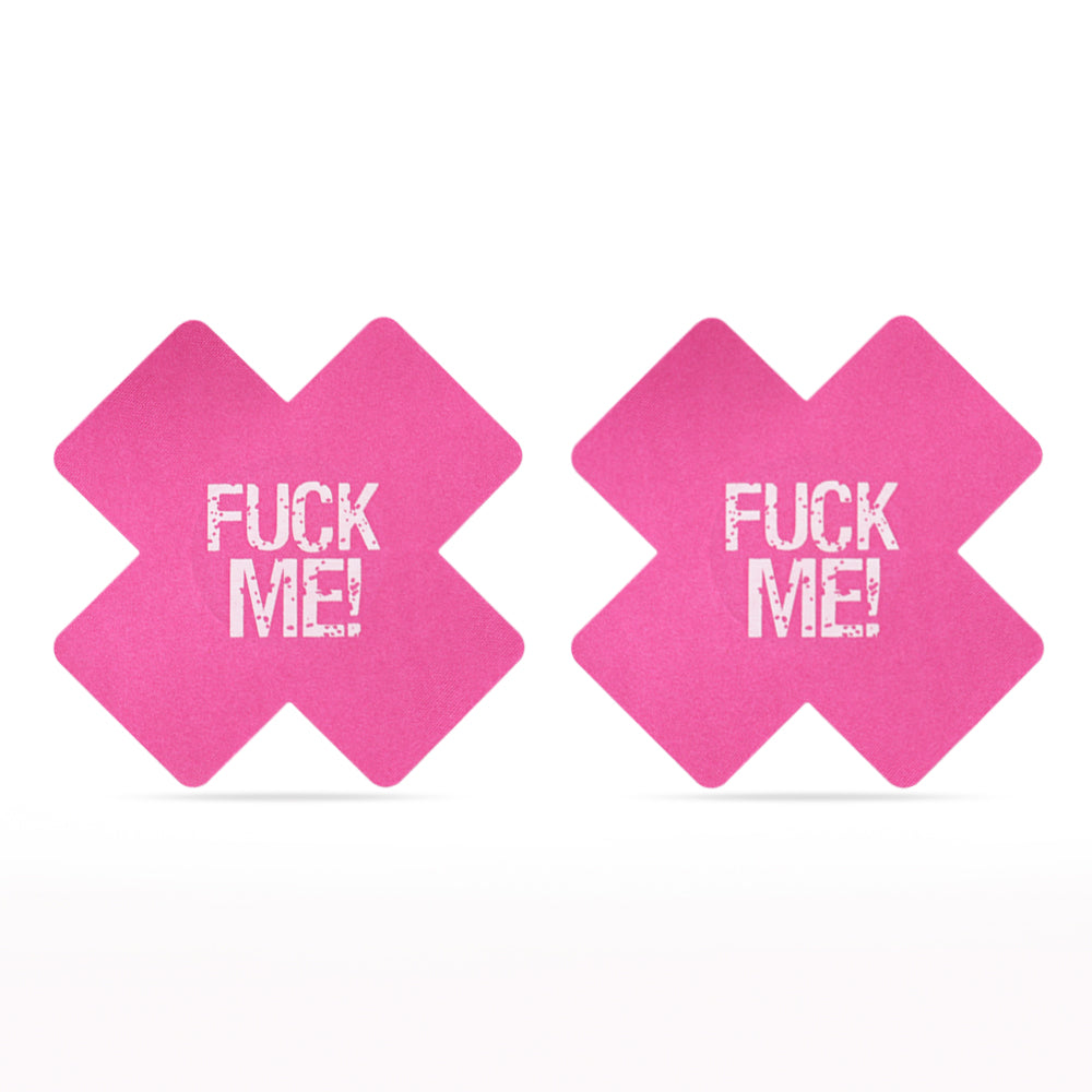 Fuck Me Nipple Covers – Cross-Shaped Pasties 4pcs - Image 3