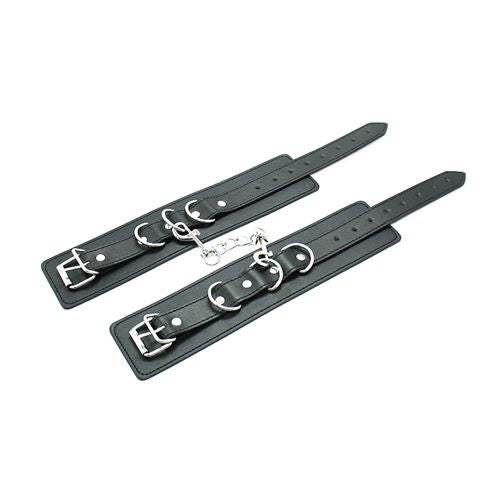 Fetish Art Black Cuffs – Περικάρπια από Eco-Leather - Image 2
