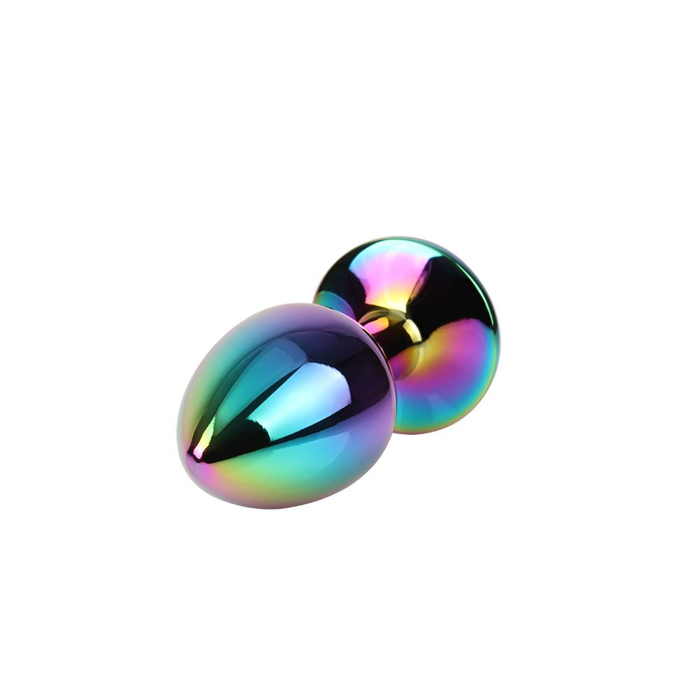 Μεταλλικό Πρωκτικό Plug Rainbow Gem S – 7.1cm - Image 2